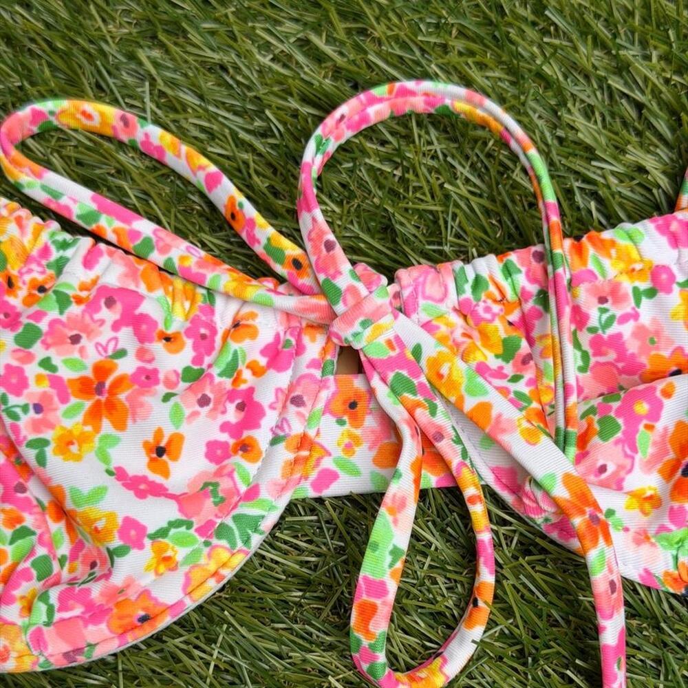 Kulani kinis pink orange and green bikini top - Picture 2 of 4